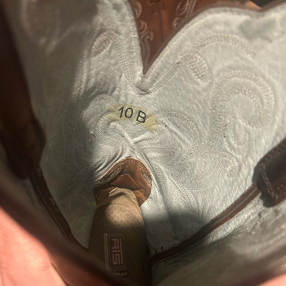 Dark brown leather western boots - Picture 4 of 6